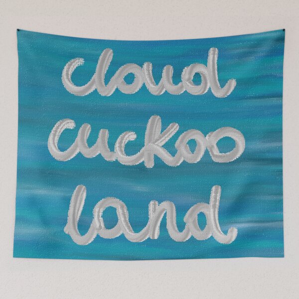 Item preview, CLOUD CUCKOO LAND word art print designed and sold by nataliavandalia.