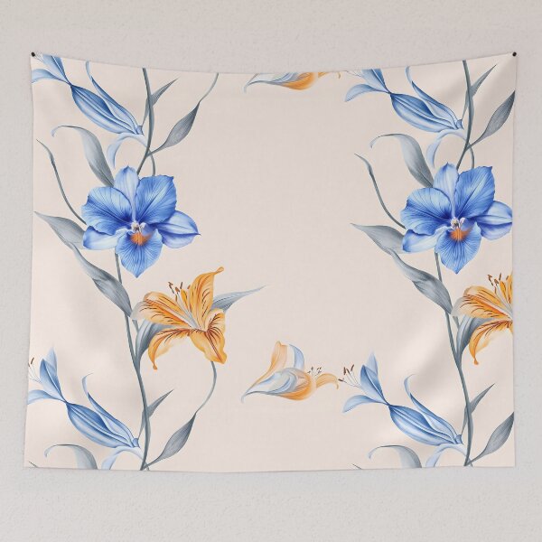 Item preview, Tiger lilies and blue orchids designed and sold by Lewis-mart.