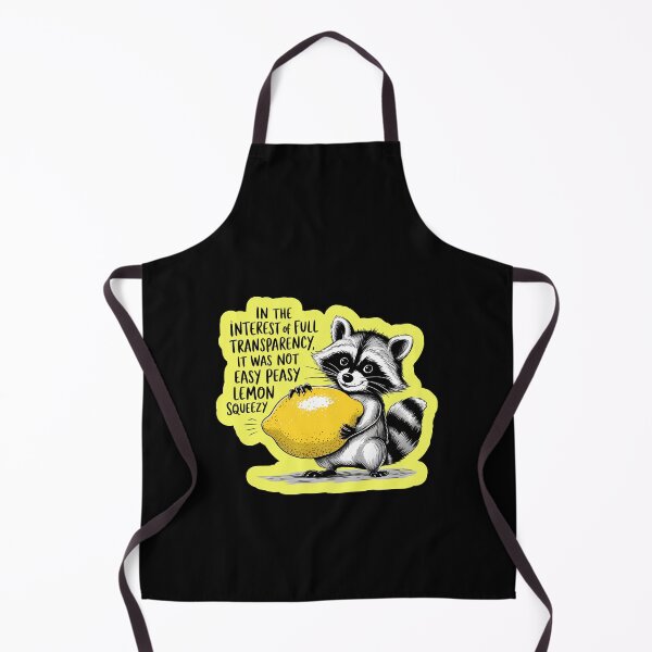 Item preview, Easy Peasy Lemon Squeezy Raccoon  designed and sold by WoodburyLake.