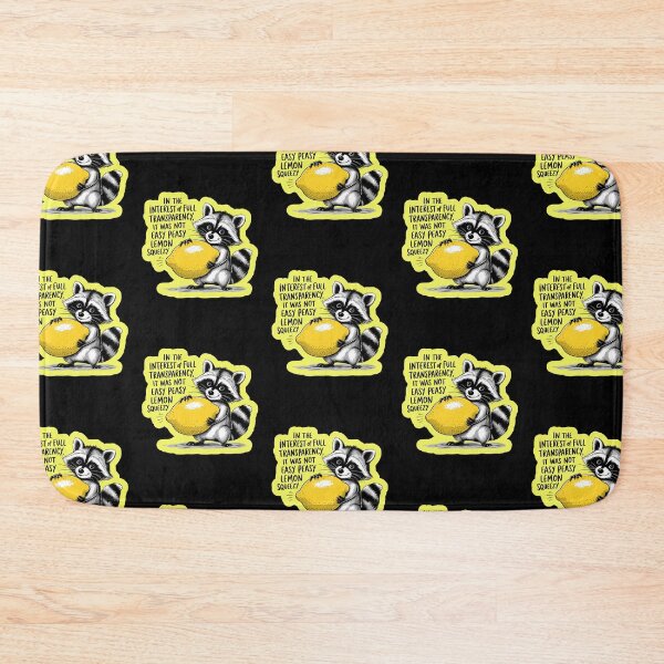 Item preview, Easy Peasy Lemon Squeezy Raccoon  designed and sold by WoodburyLake.