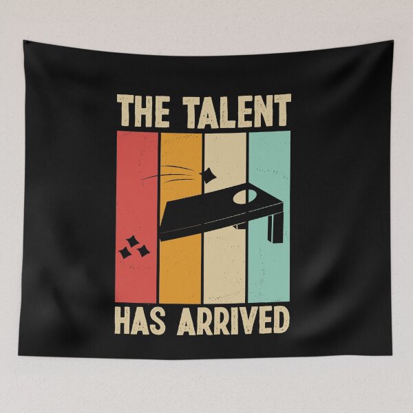 Item preview, Talent Has Arrived Funny Cornhole Player Game designed and sold by Dressed For  Duty.