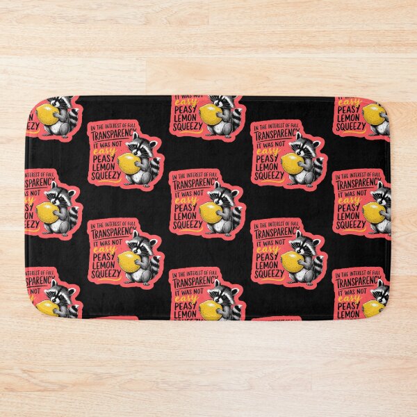 Item preview, Easy Peasy Lemon Squeezy Raccoon  designed and sold by WoodburyLake.