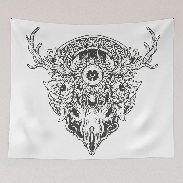 Item preview, Pagan skull and eye designed and sold by Goth-It-Covered.