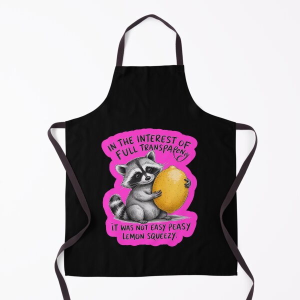 Item preview, Easy Peasy Lemon Squeezy Raccoon  designed and sold by WoodburyLake.