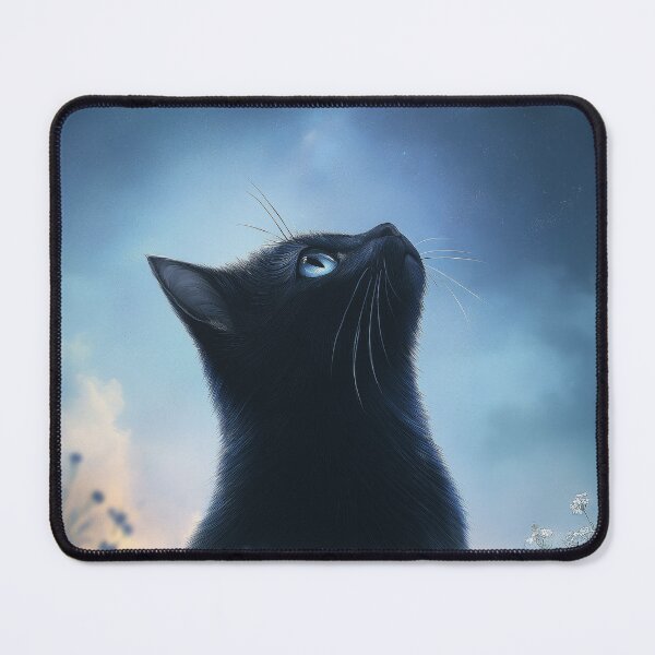 Item preview, Black Cat Gazing at a Starry Sky designed and sold by AshiraCreations.