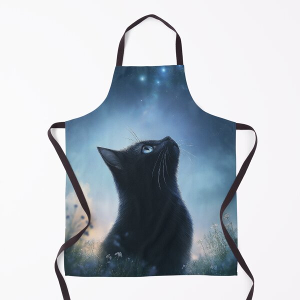 Item preview, Black Cat Gazing at a Starry Sky designed and sold by AshiraCreations.