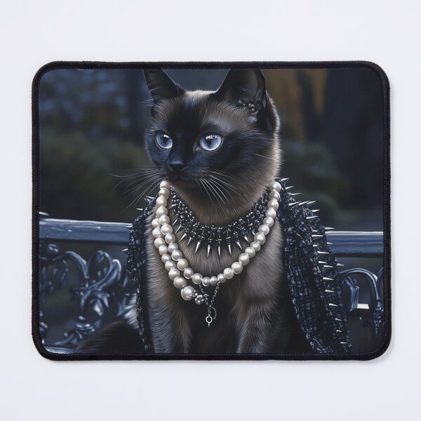 Item preview, Edgy Glam Siamese Cat  designed and sold by Nocturne  Paws.