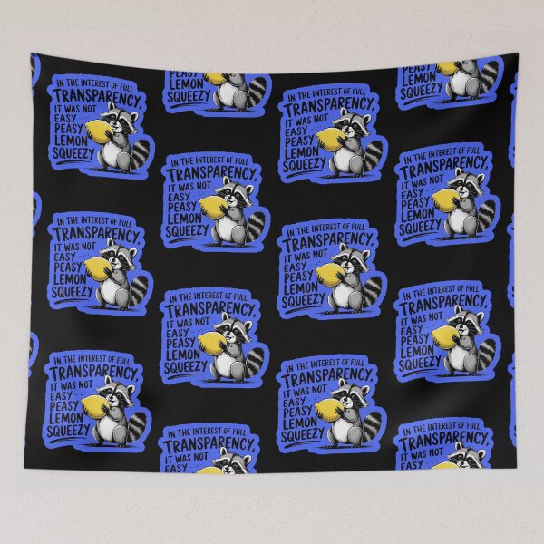 Item preview, Easy Peasy Lemon Squeezy Raccoon  designed and sold by WoodburyLake.