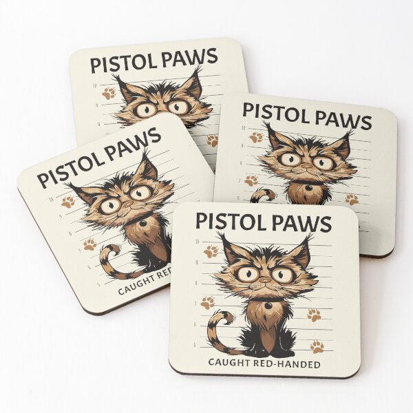 Item preview, Shaggy Bandit Cat, Funny Cat Mugshot designed and sold by Mariana Piana.
