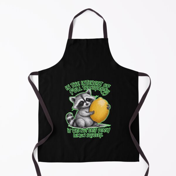 Item preview, Easy Peasy Lemon Squeezy Raccoon  designed and sold by WoodburyLake.