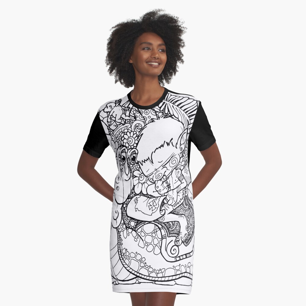 Item preview, Graphic T-Shirt Dress designed and sold by jillwilli.