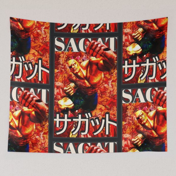 Item preview, Sagat Tiger Uppercut Retro Street Fighter Gaming Art designed and sold by Back2Collage.