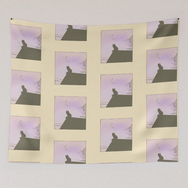 Item preview, Kitty Moonlit Sunset Silhouette  designed and sold by ElysiumStudios.