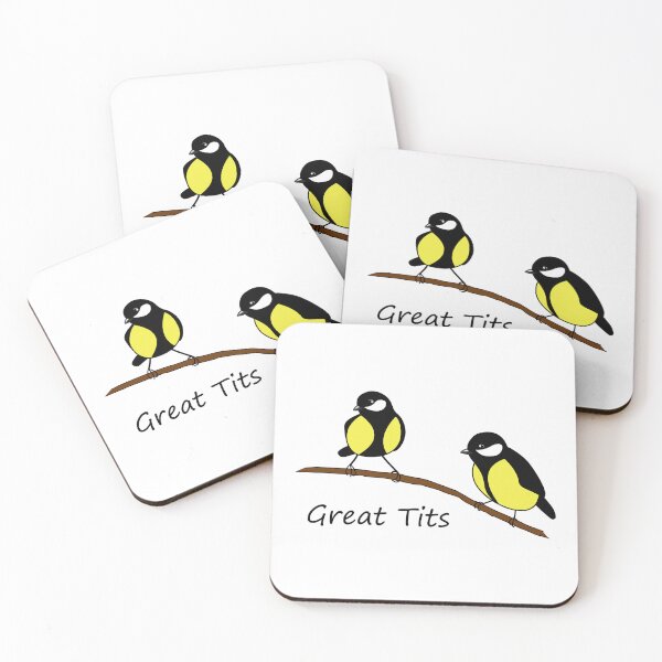 Item preview, Great Tits - Cute Comic Birds Funny designed and sold by Studio-C2.