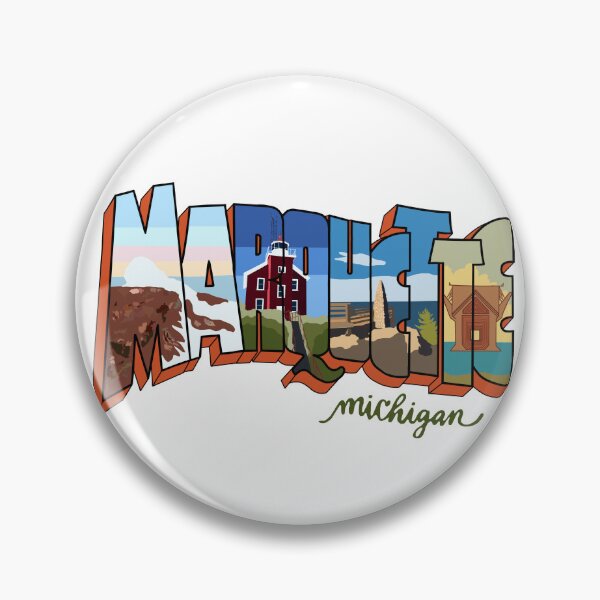 Item preview, Marquette Michigan Blackrocks, Lighthouse, Sugar Loaf, and Ore dock  designed and sold by Brickeyout.