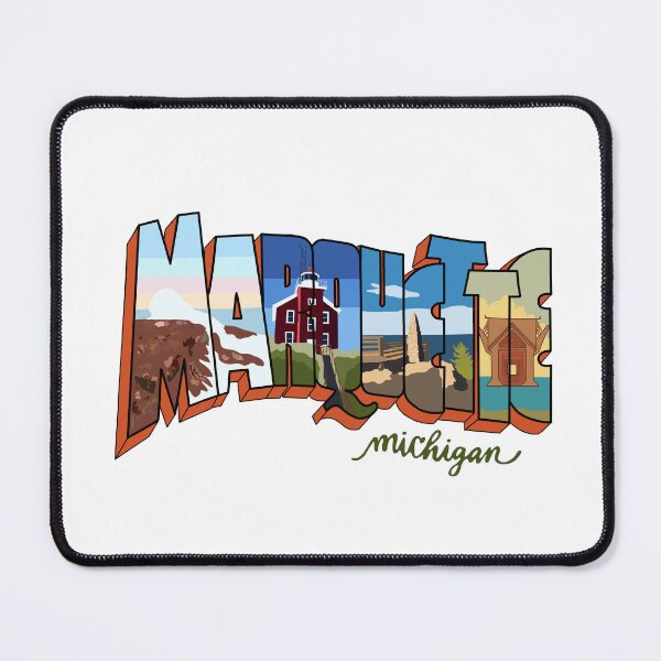 Item preview, Marquette Michigan Blackrocks, Lighthouse, Sugar Loaf, and Ore dock designed and sold by Brickeyout.