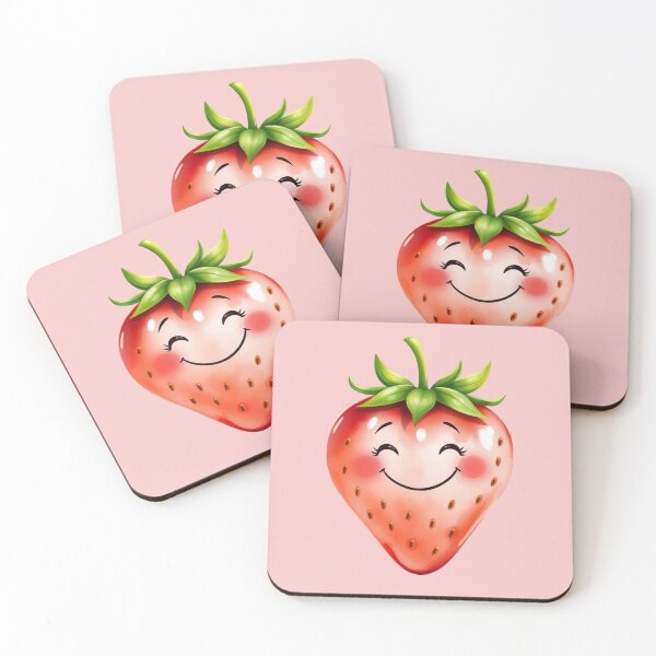 Item preview, Whimsical Watercolor Smiling Strawberry designed and sold by Grade A Gifts.