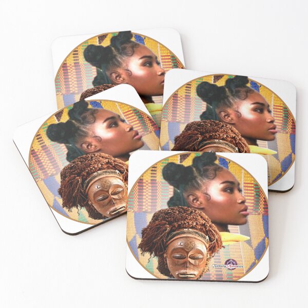 Item preview, Ethnic Chokwe Mask & Puff Girl designed and sold by BeautyAnnetics.