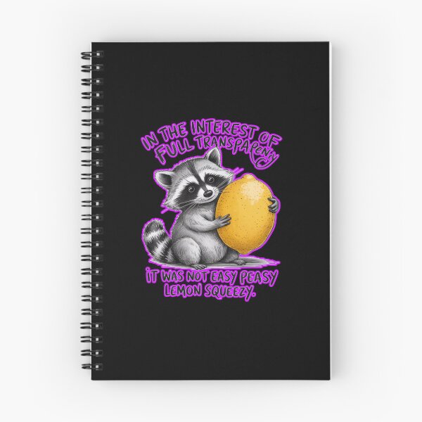 Item preview, Easy Peasy Lemon Squeezy Raccoon  designed and sold by WoodburyLake.