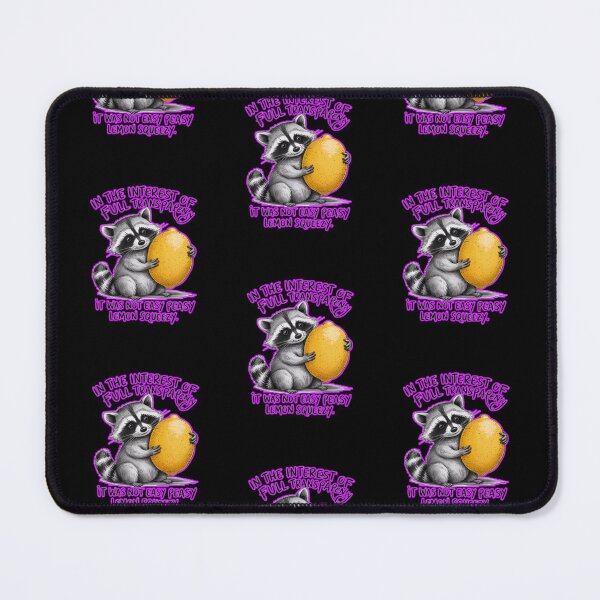Item preview, Easy Peasy Lemon Squeezy Raccoon  designed and sold by WoodburyLake.