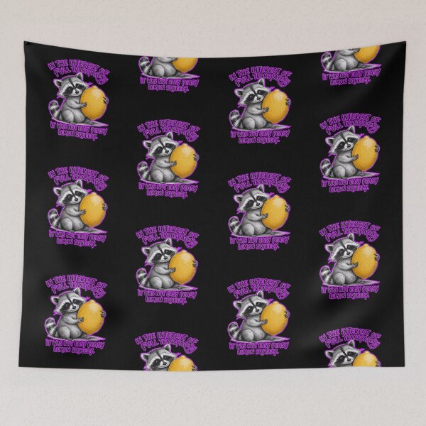 Item preview, Easy Peasy Lemon Squeezy Raccoon  designed and sold by WoodburyLake.