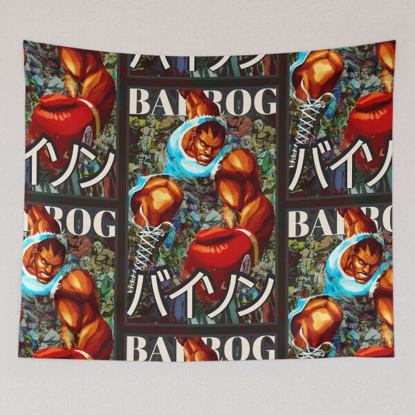 Item preview, Balrog Gigaton Blow Retro Street Fighter Gaming Art designed and sold by Back2Collage.
