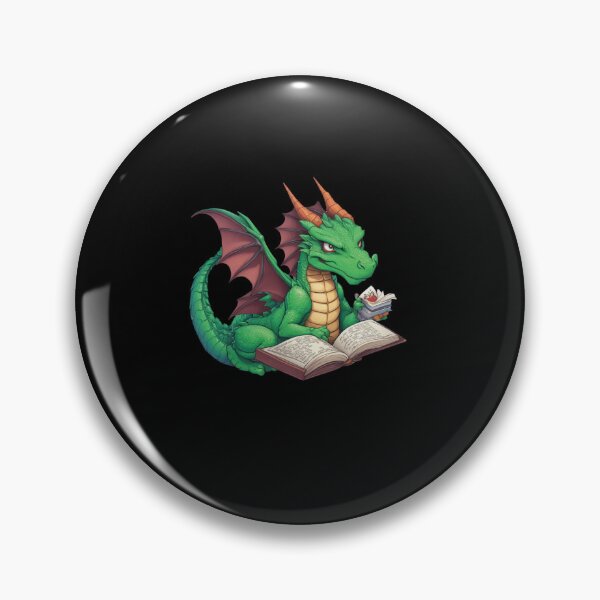 Item preview, Dragon Wearing Glasses Reading A Book designed and sold by Dressed For  Duty.