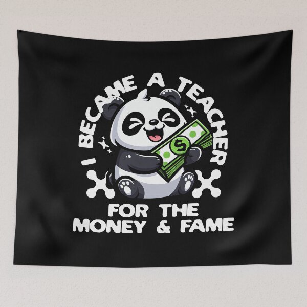 Item preview, I Became A Teacher For Money And Fame | Funny Tenured Teacher | Funny New Teacher Present | New Teacher Gift designed and sold by jadedscientist.