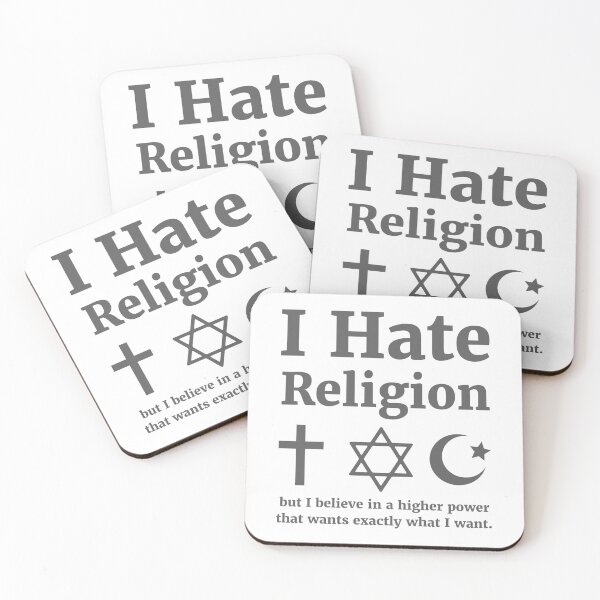 Item preview, Humorous quote about human nature and religious beliefs  designed and sold by Rachel the Artist .