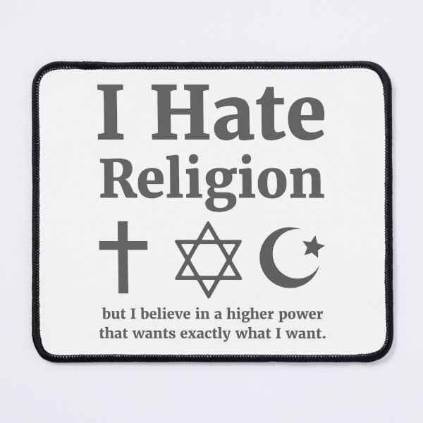 Item preview, Humorous quote about human nature and religious beliefs designed and sold by Rachel the Artist .