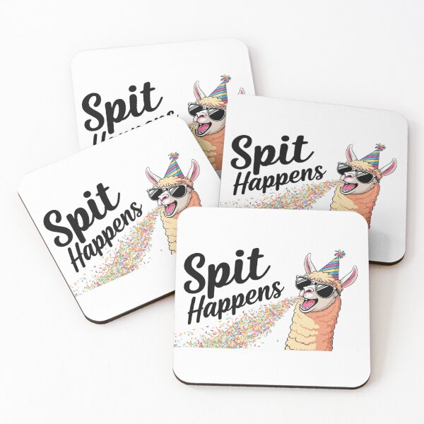 Item preview, Funny Llama “Spit Happens” Party Design designed and sold by LOLThreads.