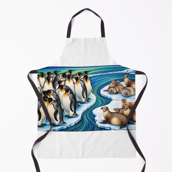 Item preview, Emperor penguins and seals at a casual gathering designed and sold by EtCreative.