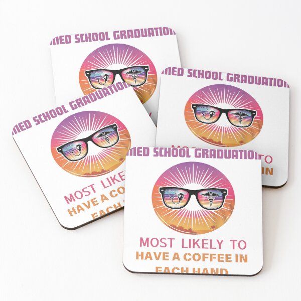 Item preview, Med School Graduation - Most Likely to - Coffee in Both Hands designed and sold by catthemedic.