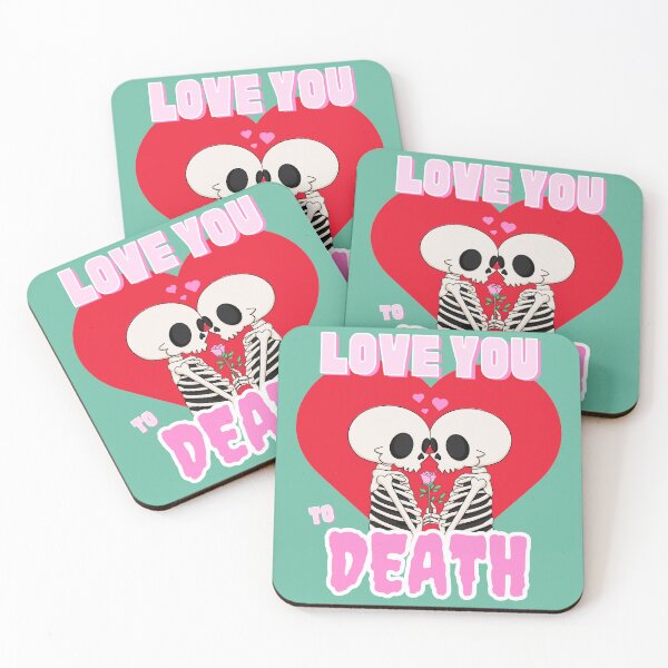 Item preview, Love you to death skeletons designed and sold by DesignCollectiv.