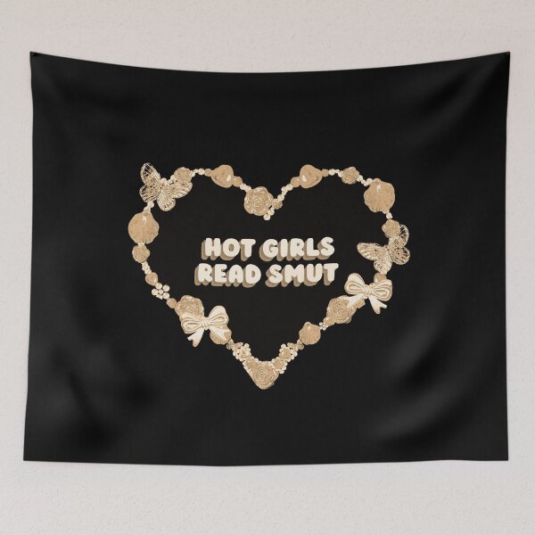 Item preview, Hot Girls Read Books Smut - Gold Cute Aesthetic Books Girly - Gold Heart Black  - For Valentines Day gifts designed and sold by MatthewViews.