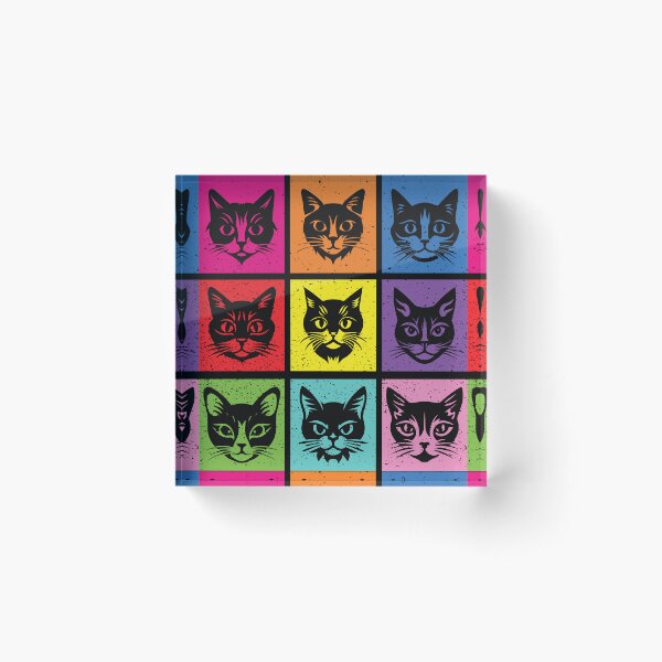 Item preview, Purrfect Pop Art - Multicolor Meow designed and sold by FaeryNuff.
