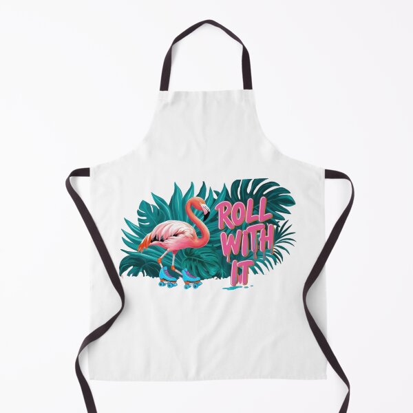 Item preview, Tropical Flamingo “Roll with It” Design designed and sold by LOLThreads.