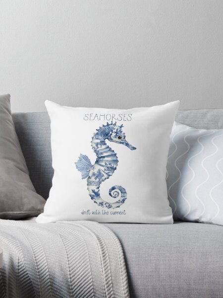 Artikel-Vorschau von Toile Seepferdchen - Mit der Strömung treiben, designt und verkauft von AquarellesWorks.