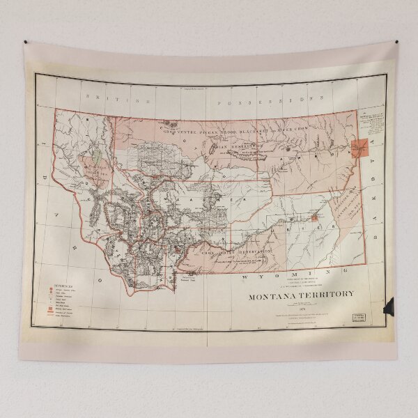 Item preview, Map of Montana Territory by Charles Roeser (1879) designed and sold by allhistory.