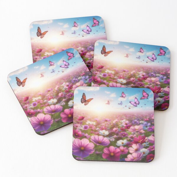 Item preview, Field of flowers with butterflies designed and sold by Russell-art88.