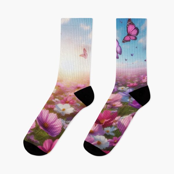 Item preview, Field of flowers with butterflies designed and sold by Russell-art88.