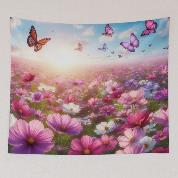 Item preview, Field of flowers with butterflies designed and sold by Russell-art88.