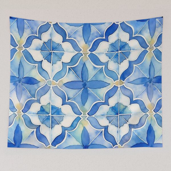 Item preview, Moroccan Blue Tile designed and sold by ViaARTfactory.