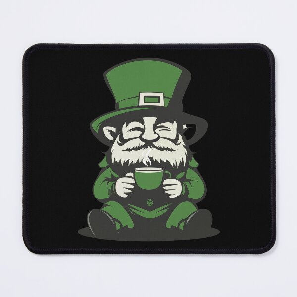 Item preview, Cute Leprechaun Sipping Rainbow Coffee Lucky Bean designed and sold by FWLKIT.