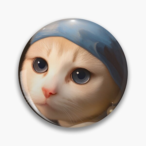 Item preview, Cat with Pearl Earrings designed and sold by mustbewhy.