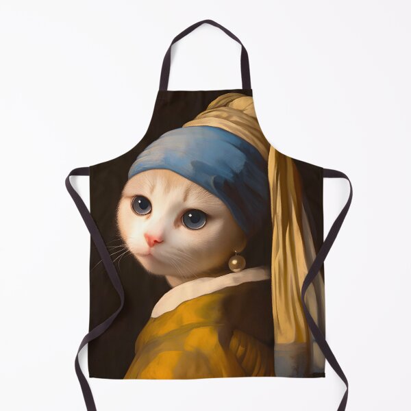 Item preview, Cat with Pearl Earrings designed and sold by mustbewhy.