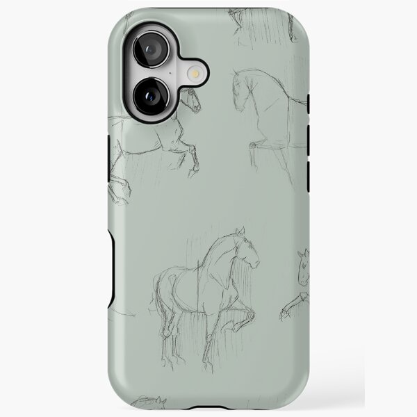 Classical Dressage Horses in Sage iPhone Tough Case