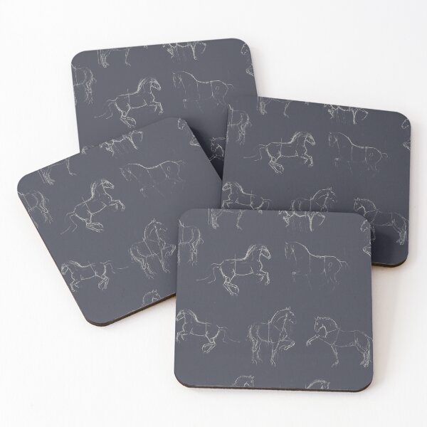Item preview, Classical Dressage Horses in Slate designed and sold by Lavender Woodman.