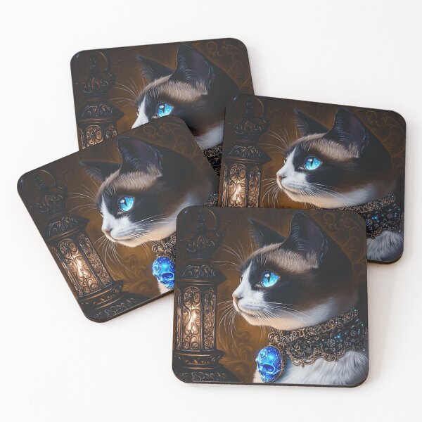 Item preview, Gothic Snowshoe Cat designed and sold by LunarCatCult.