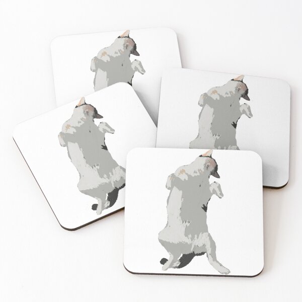 Item preview, White cat sleeping on its back, paws and tail in the air. designed and sold by Koony House and Field.